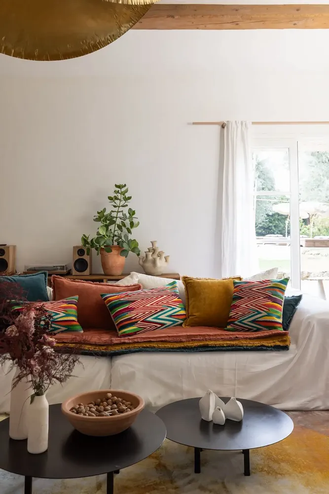 Bed linens - Fara Plain Comforter Safran 85 X 200 - MAISON VIVARAISE - SDE VIVARAISE WINKLER