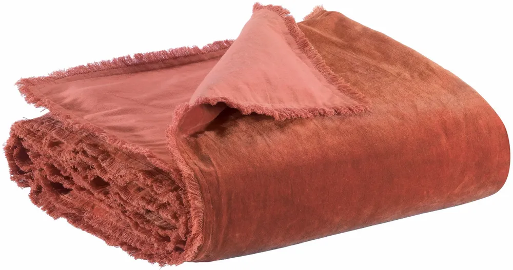 Bed linens - Plain Fara Bedspread Sienne 85 X 200 - MAISON VIVARAISE - SDE VIVARAISE WINKLER