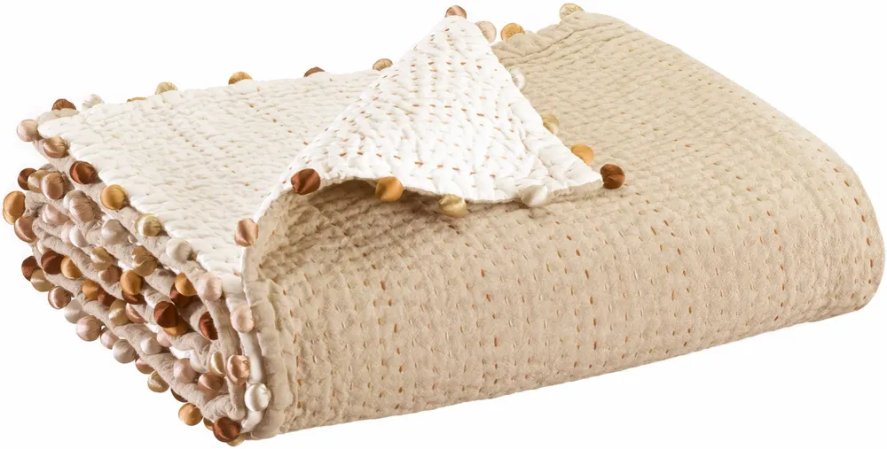 Bed linens - Gastounet Quilt Sienne 180 X 180 - MAISON VIVARAISE - SDE VIVARAISE WINKLER