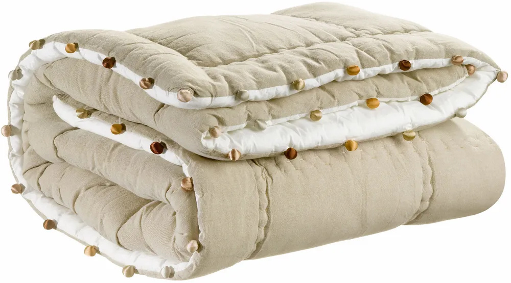Bed linens - Plain Gastounet Comforter Sienne 160 X 160 - MAISON VIVARAISE - SDE VIVARAISE WINKLER