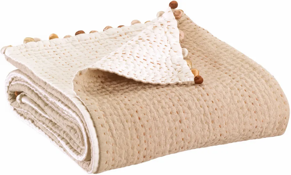 Plaids - Plaid uni Gastounet Sienne 140 x 200 - MAISON VIVARAISE - SDE VIVARAISE WINKLER