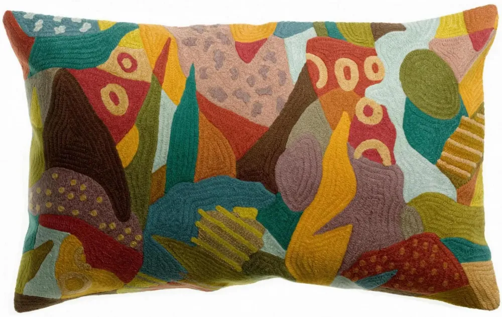 Coussins - Coussin brodé Izel Minéral 40 x 65 - MAISON VIVARAISE - SDE VIVARAISE WINKLER