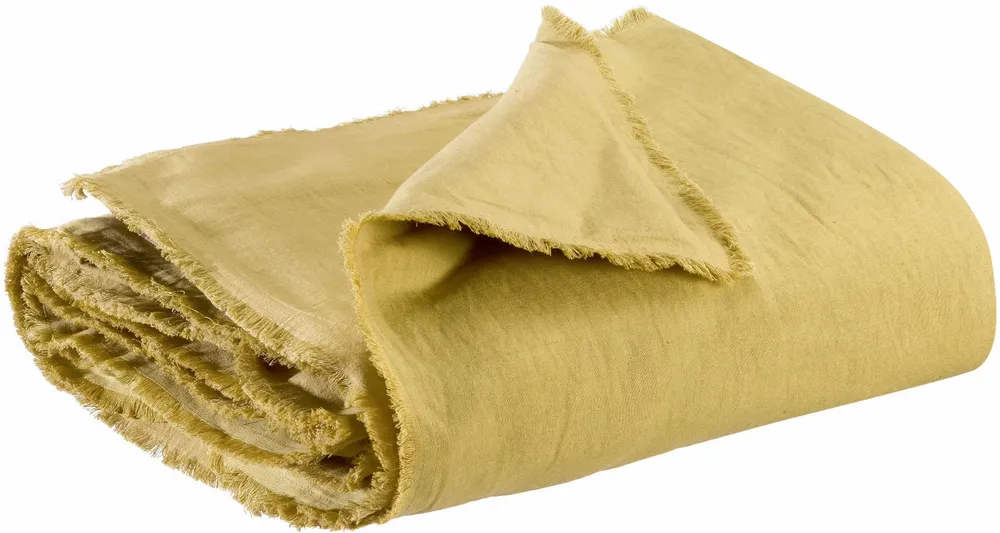 Linge de lit - Édredon uni Laly Gold 85 x 200 - MAISON VIVARAISE - SDE VIVARAISE WINKLER