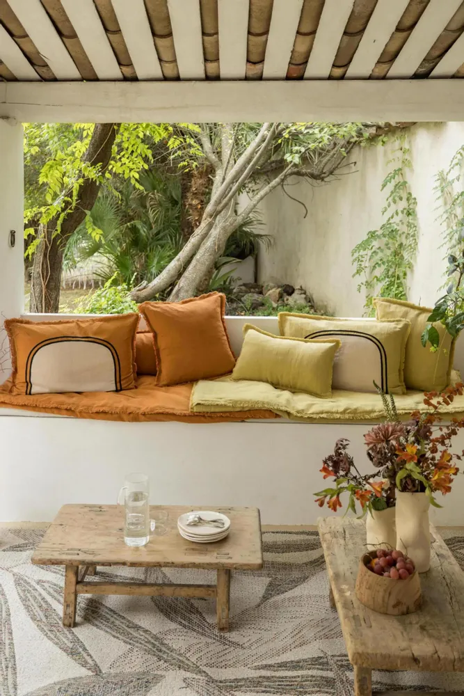 Cushions - Plain Cushion Laly Gold 45 X 45 - MAISON VIVARAISE - SDE VIVARAISE WINKLER