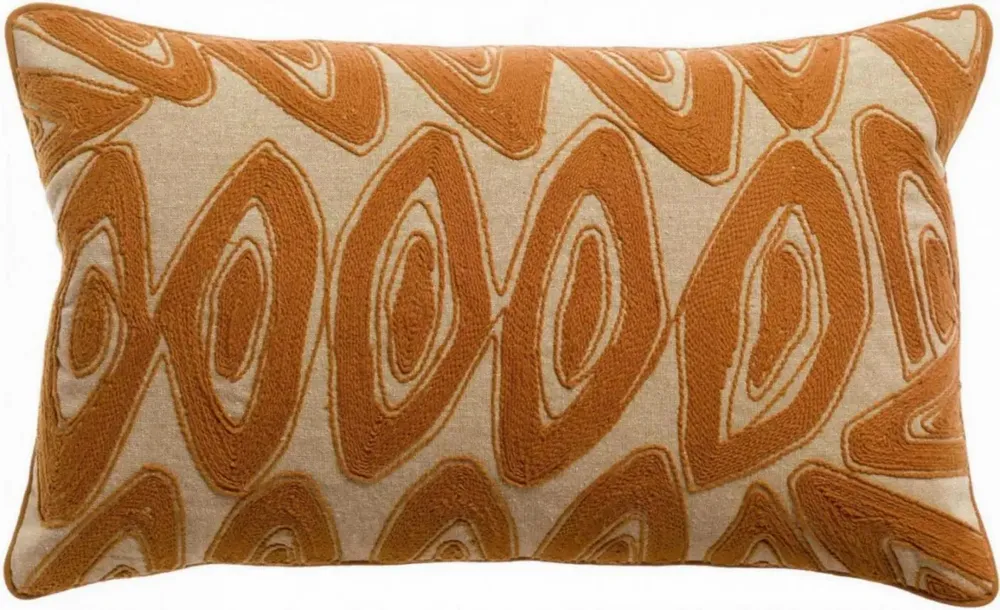 Coussins - Coussin brodé Leya Cuivre 30 x 50 - MAISON VIVARAISE - SDE VIVARAISE WINKLER