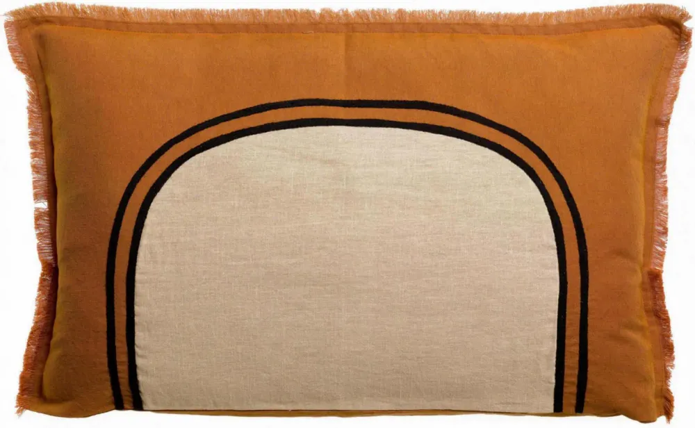 Coussins - Coussin bicolore Laly Cuivre 40 x 65 - MAISON VIVARAISE - SDE VIVARAISE WINKLER