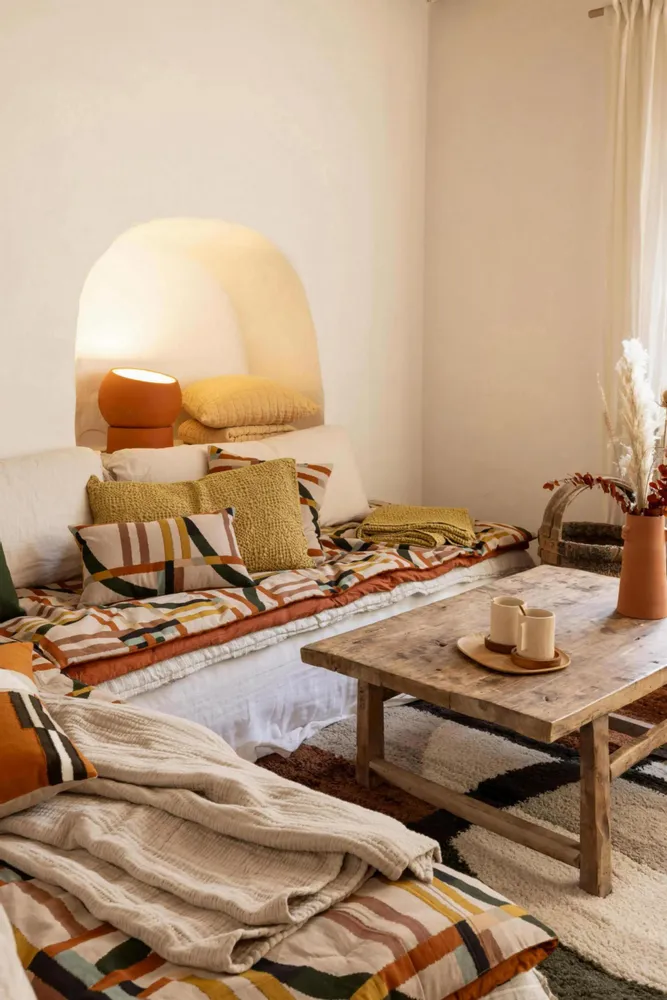 Bed linens - Recycled Bed Throw Lisa Naturel 240 X 260 - MAISON VIVARAISE - SDE VIVARAISE WINKLER