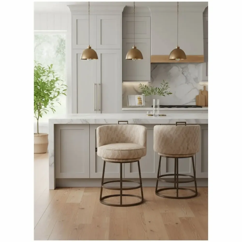 Stools - Tabouret Dana beige - EMPREINTE DU TEMPS