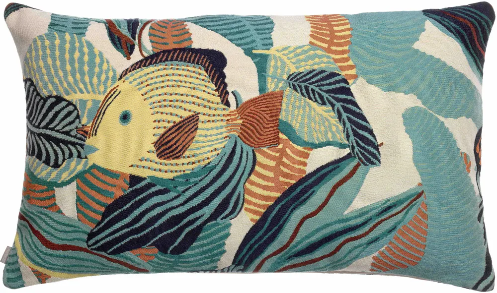 Coussins - Coussin Dori outdoor Lagon 40 x 65 - MAISON VIVARAISE - SDE VIVARAISE WINKLER