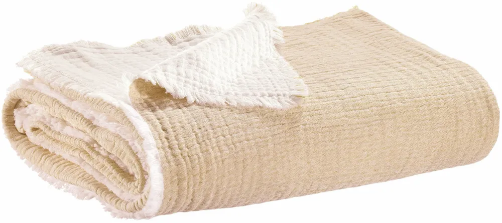 Bed linens - Emilio Throw Lin 260 X 260 - MAISON VIVARAISE - SDE VIVARAISE WINKLER