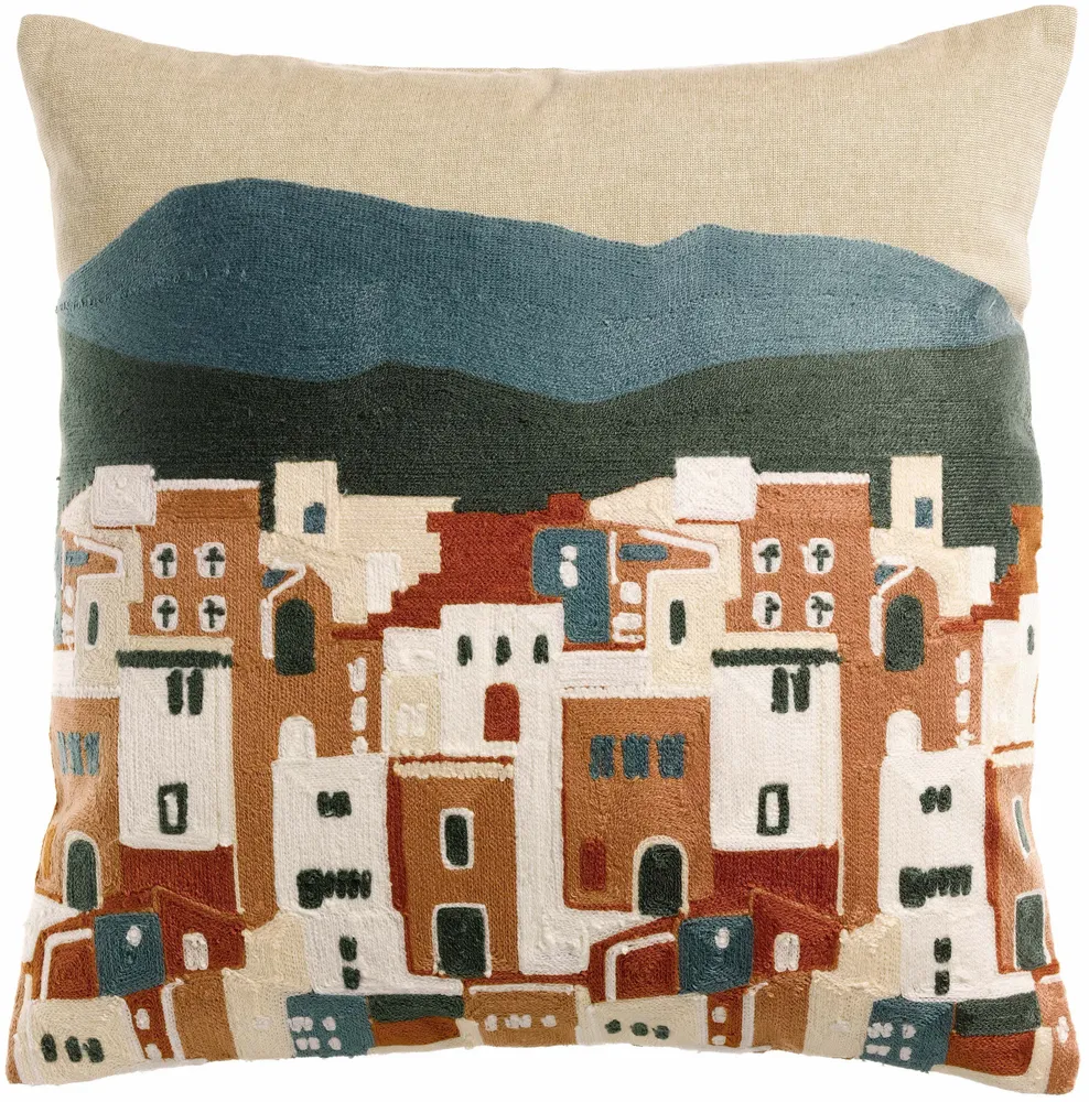 Cushions - Embroidered Cushion Elie Multico 45 X 45 - MAISON VIVARAISE - SDE VIVARAISE WINKLER