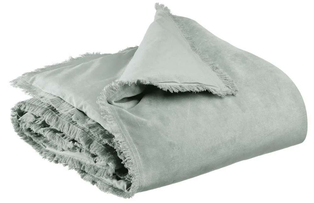 Bed linens - Plain Fara Comforter Titane 85 X 200 - MAISON VIVARAISE - SDE VIVARAISE WINKLER