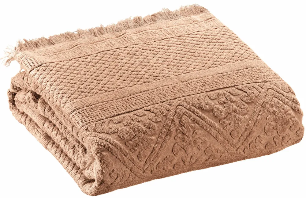 Bath towels - Zoé Bath Towel Noisette 100 X 180 - MAISON VIVARAISE - SDE VIVARAISE WINKLER