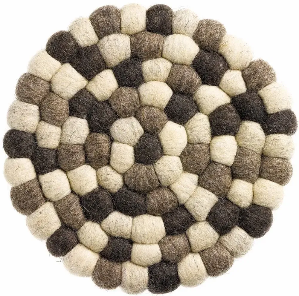 Table mat - Recycled Trivet Brian Naturel Brun Diamètre 20 - MAISON VIVARAISE - SDE VIVARAISE WINKLER