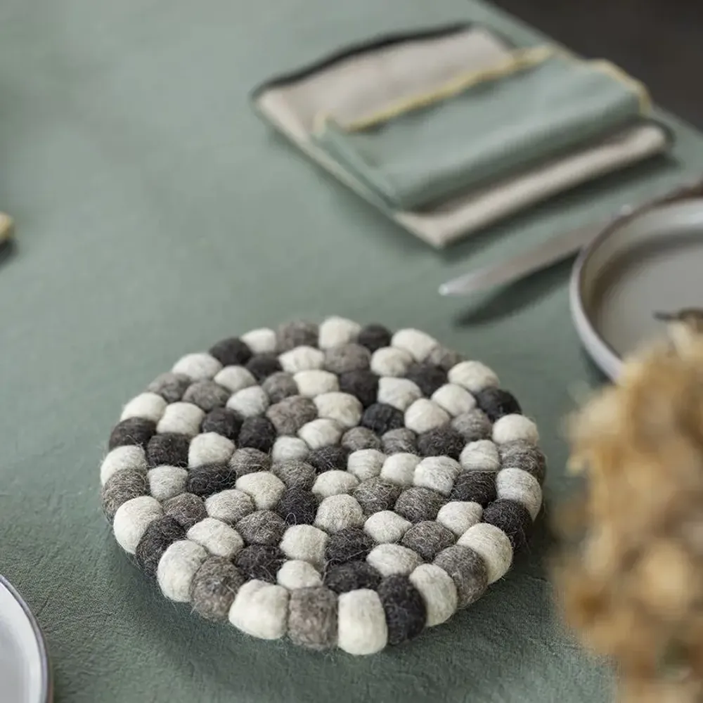 Table mat - Recycled Trivet Brian Naturel Brun Diamètre 20 - MAISON VIVARAISE - SDE VIVARAISE WINKLER