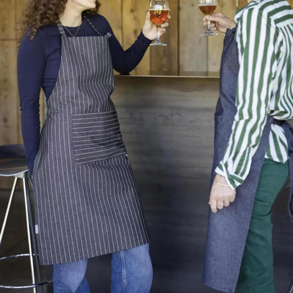 Aprons - Algar Kitchen Apron Caviar 64 X 85 - MAISON VIVARAISE - SDE VIVARAISE WINKLER