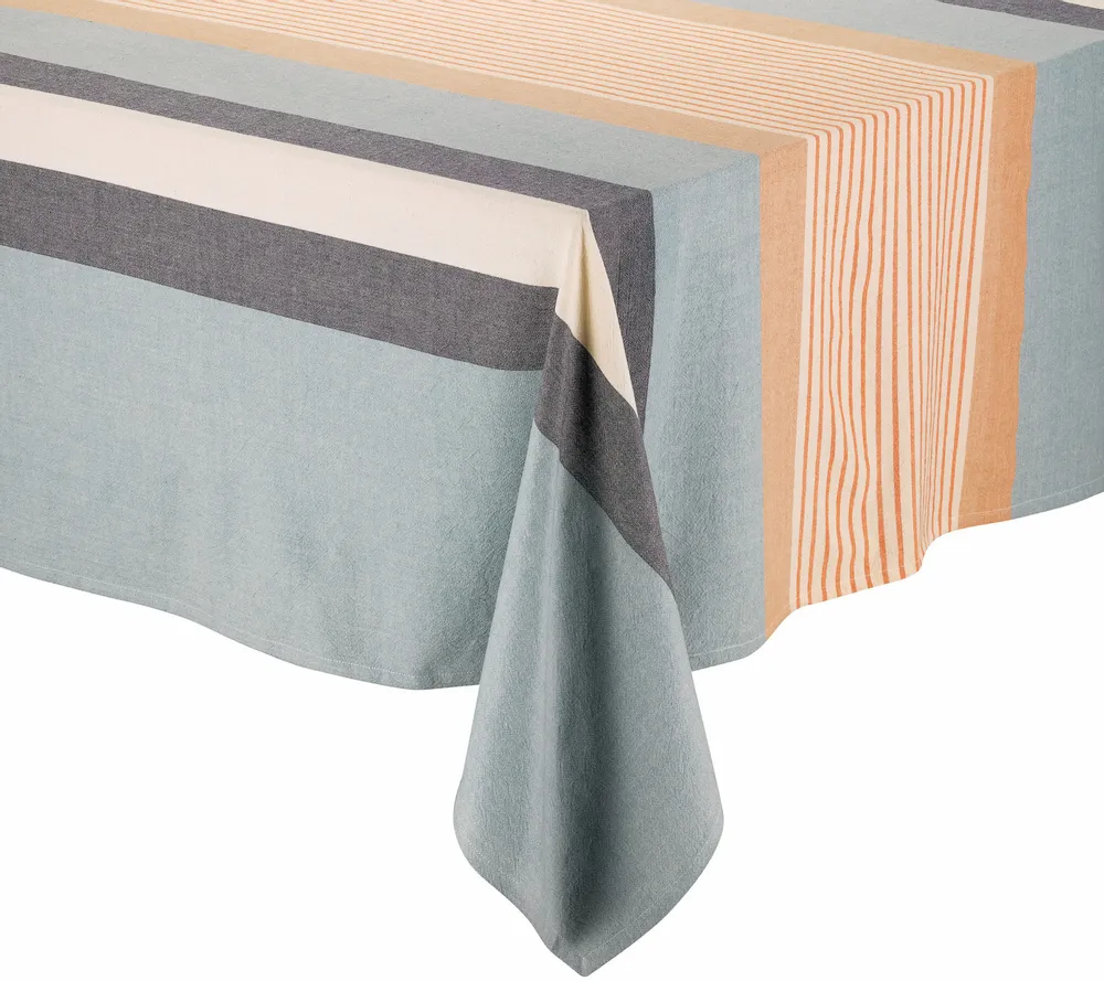 Table cloths - Recycled Tablecloth Yuna Azur 170 X 250 - MAISON VIVARAISE - SDE VIVARAISE WINKLER