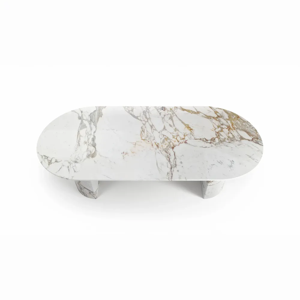 Dining Tables - Refleko - Dining Tables - Calacatta Oro Marble - STONE VALLEY