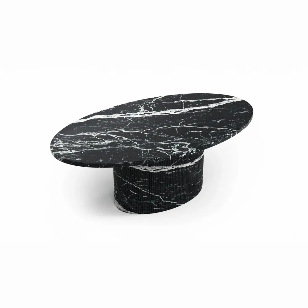 Coffee tables - Valleyra - Coffee Tables - Nero Maquina Marble - STONE VALLEY
