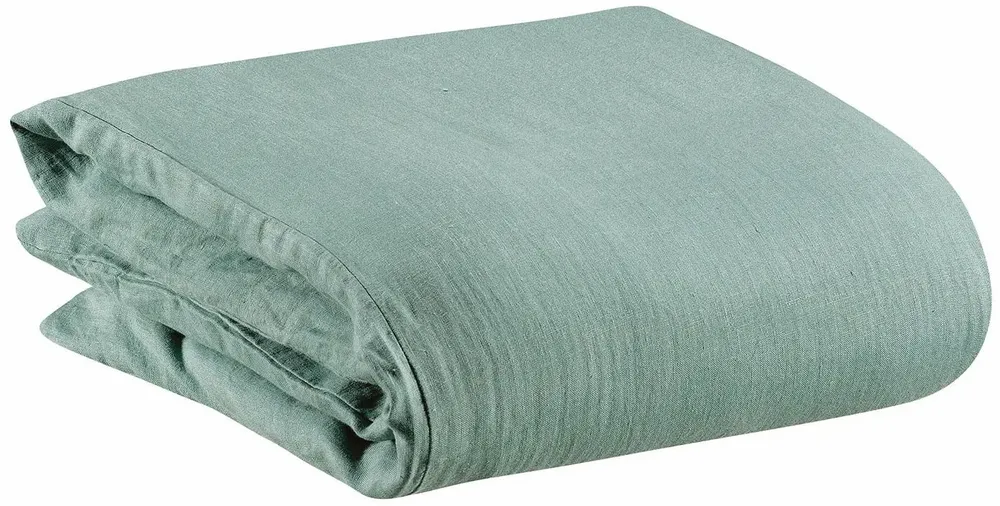 Bed linens - Duvet Cover Stonewashed Zeff Vert De Gris 140 X 200 - MAISON VIVARAISE - SDE VIVARAISE WINKLER