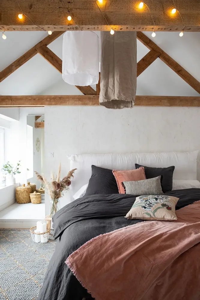 Linge de lit - Édredon Fara Pink 85 x 200 - MAISON VIVARAISE - SDE VIVARAISE WINKLER