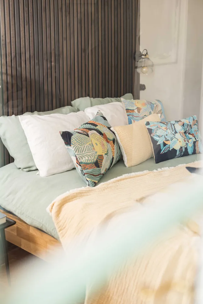 Linge de lit - Taie d'oreiller Kala Blanc 50 x 75 - MAISON VIVARAISE - SDE VIVARAISE WINKLER