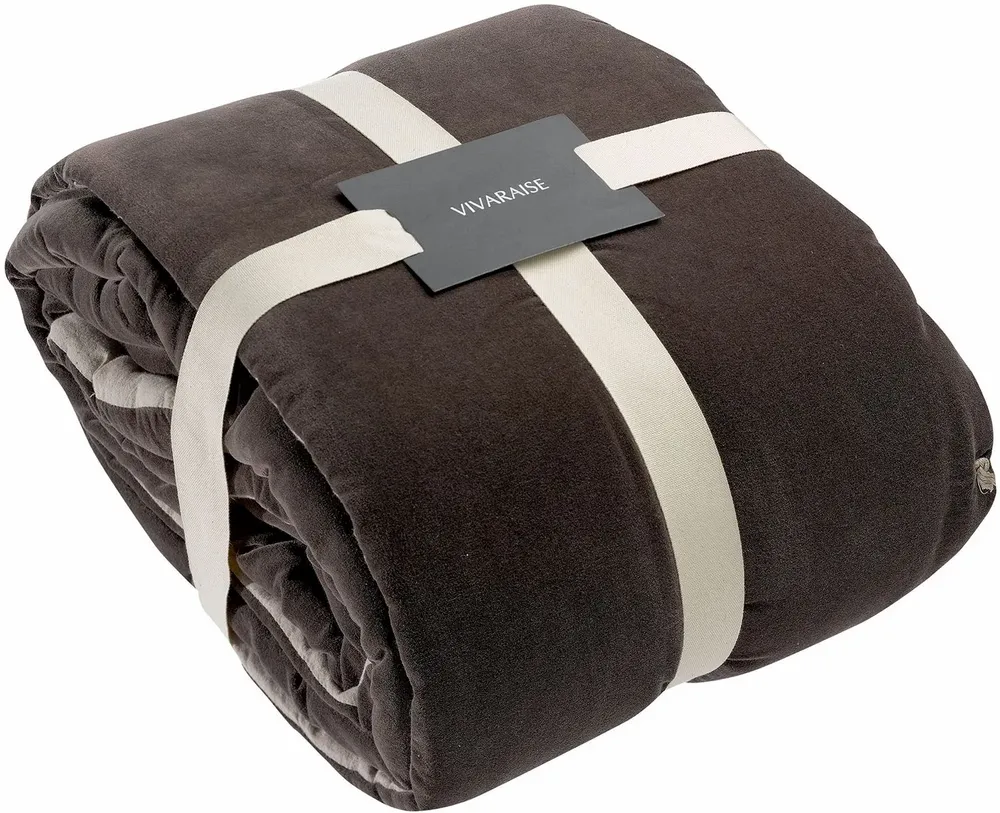 Linge de lit - Edredon pompons Elise Verveine 80 x 180 - MAISON VIVARAISE - SDE VIVARAISE WINKLER