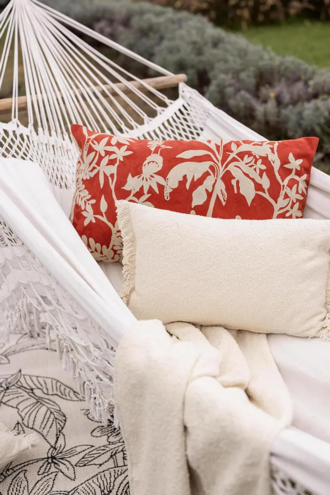 Cushions - Plain Cushion Jane Neige 30 X 50 - MAISON VIVARAISE - SDE VIVARAISE WINKLER