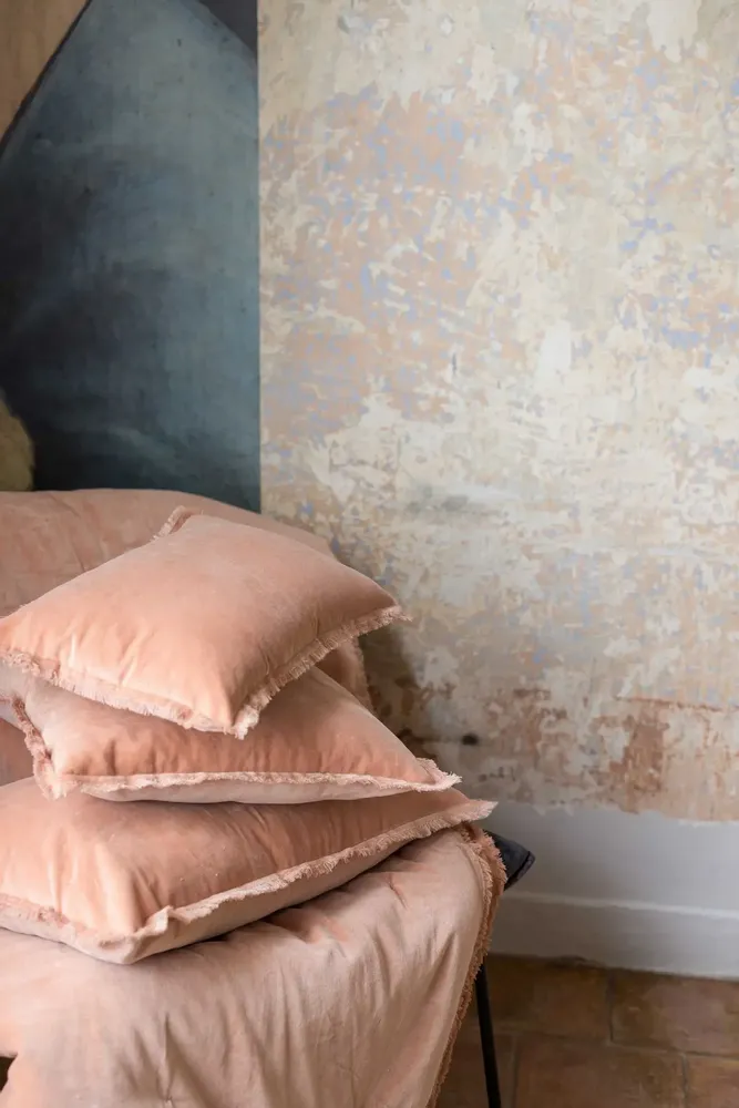 Coussins - Coussin uni Fara Dragée 45 x 45 - MAISON VIVARAISE - SDE VIVARAISE WINKLER