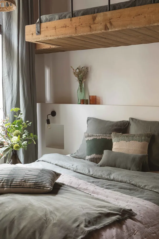 Bed linens - Fara Duvet Thym 85 X 200 - MAISON VIVARAISE - SDE VIVARAISE WINKLER