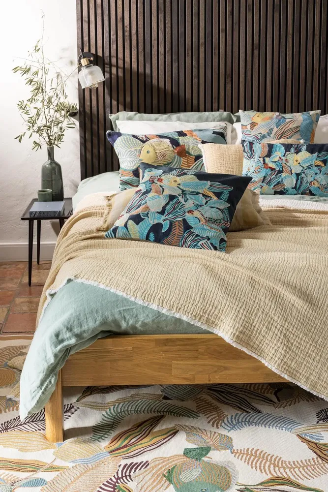 Linge de lit - Housse de couette Kala Sauge 260 x 240 - MAISON VIVARAISE - SDE VIVARAISE WINKLER