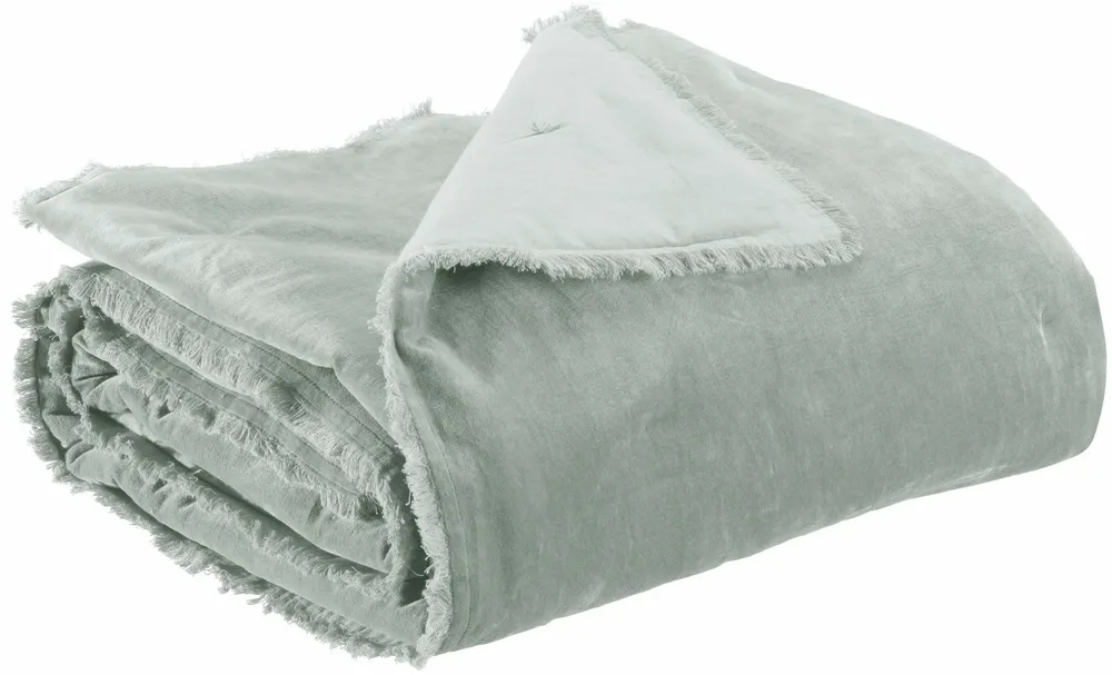 Bed linens - Plain Throw Fara Titane 240 X 260 - MAISON VIVARAISE - SDE VIVARAISE WINKLER