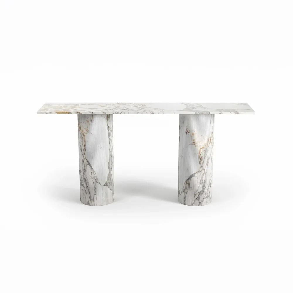 Console table - Ombrure - Console Table - Calacatta Oro Marble - STONE VALLEY