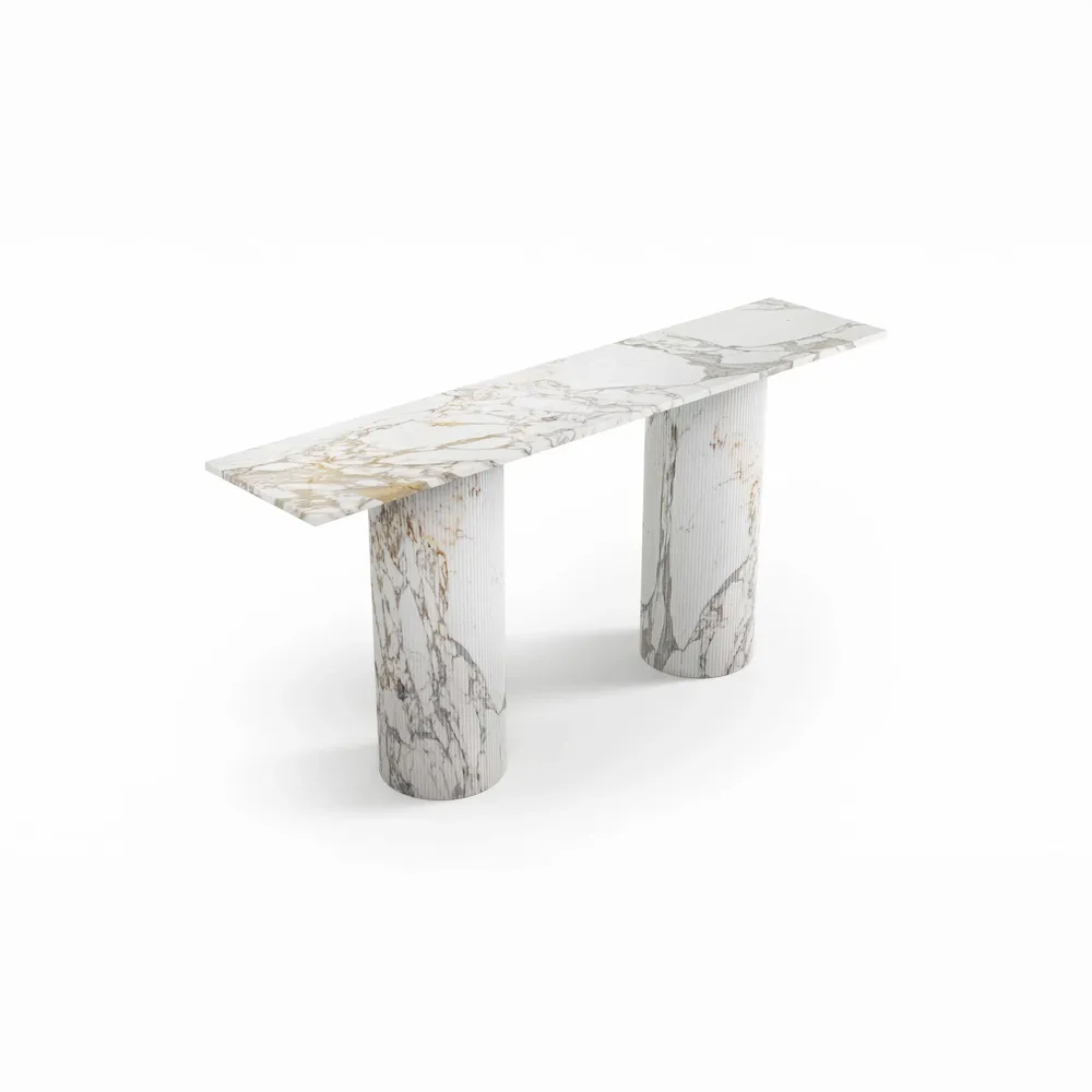 Console table - Ombrure - Console Table - Calacatta Oro Marble - STONE VALLEY