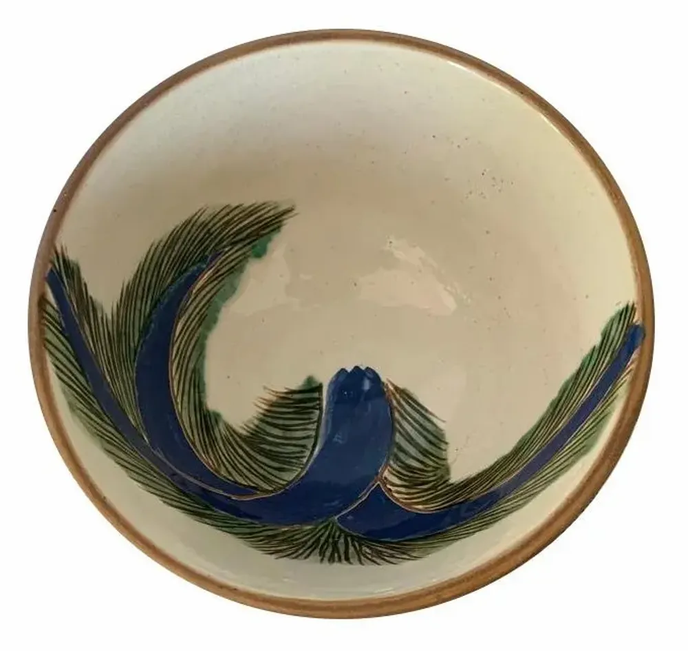 Poterie - TOUNIS coupelle, bol et saladier  motif "Palmier" - TAKECAIRE