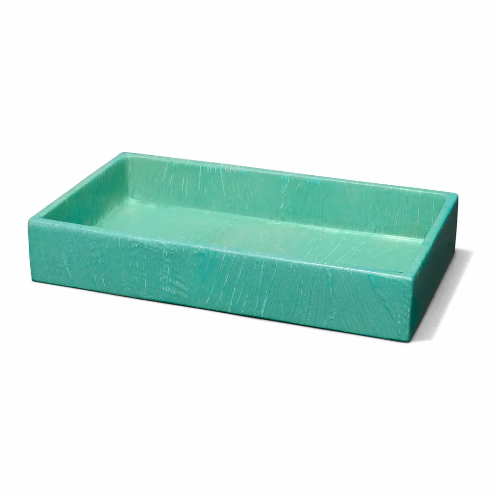 Rangements pour salle de bain - Plateau de bain bleu marine à motif maïs - LADORADA