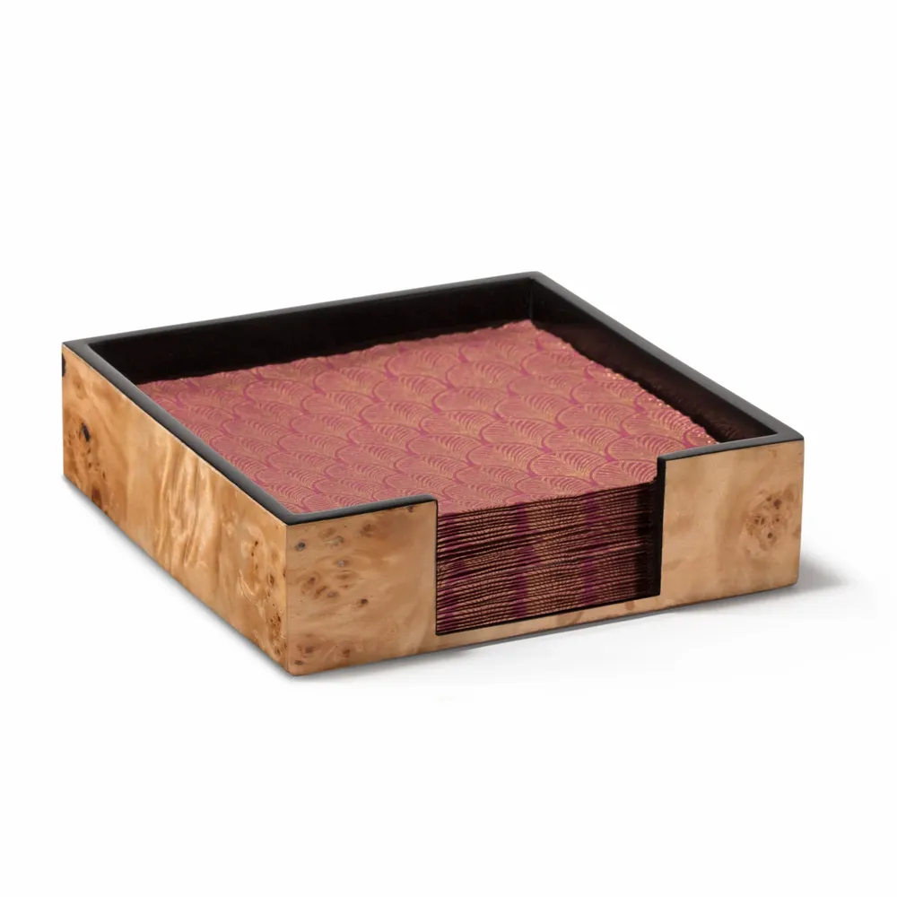 Porte-serviettes - Porte-serviettes de table en placage de loupe - LADORADA