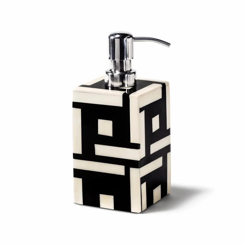 Rangements pour salle de bain - Distributeur de savon noir Bone Domino - LADORADA