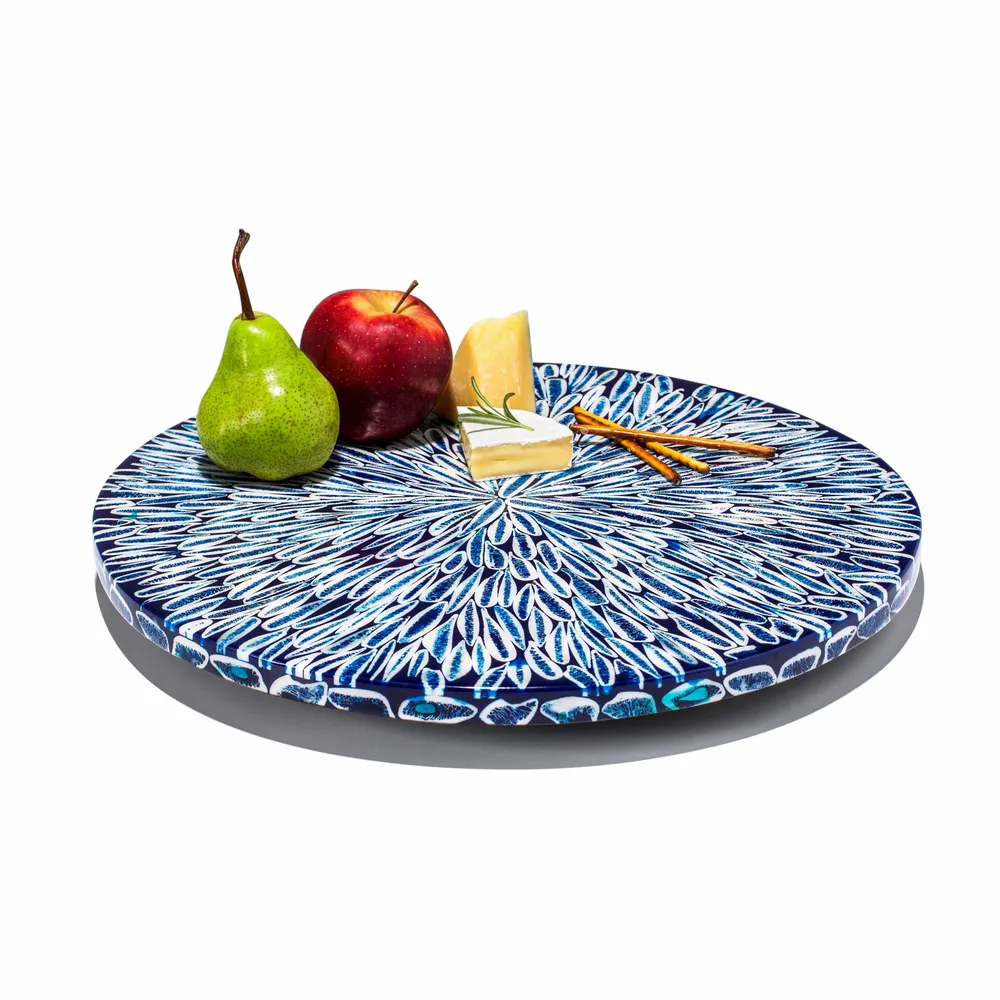 Trays - Blue Almendro Revolving Tray - LADORADA