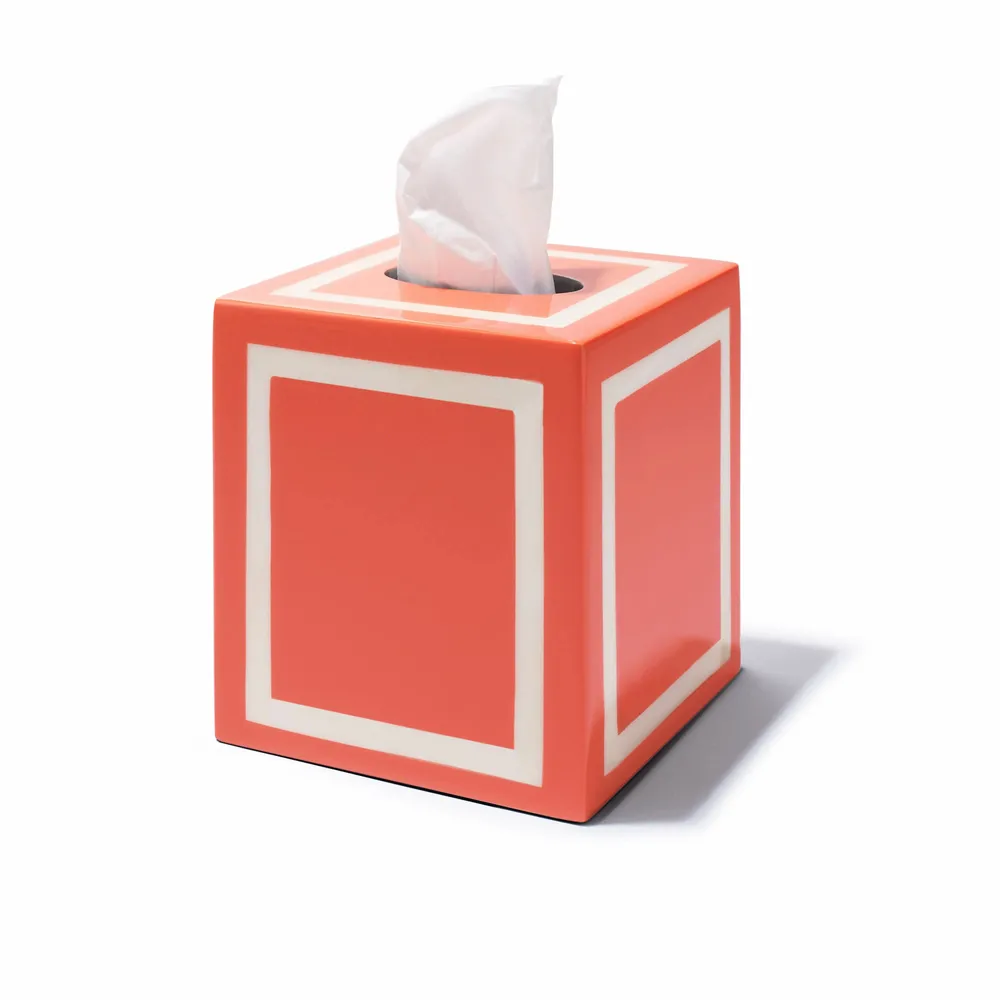 Bathroom storage - Coral & Bone Tissue Box - LADORADA