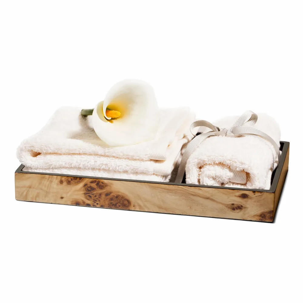 Rangements pour salle de bain - bac de bain en placage de loupe - LADORADA