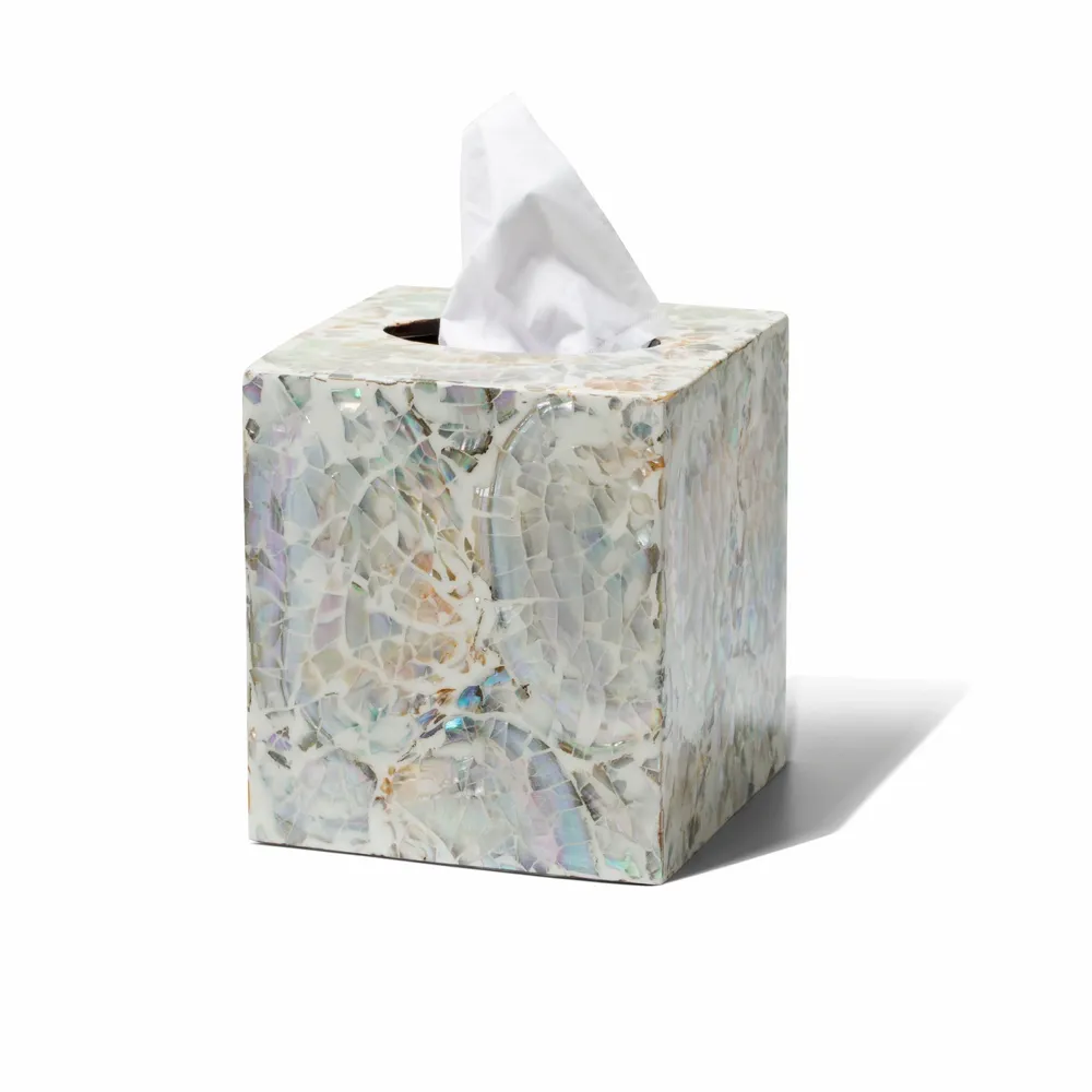 Bathroom storage - Mother of Pearl - Natural Tissue Box - LADORADA