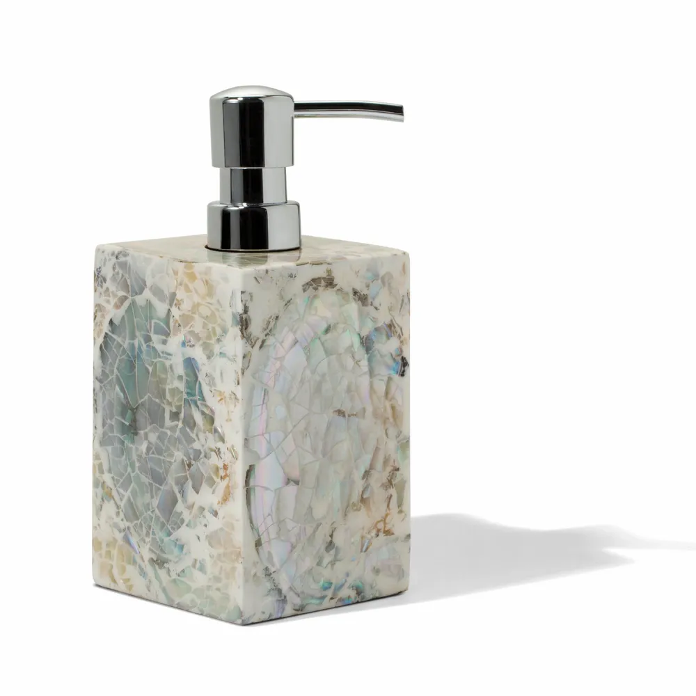 Bathroom storage - Mother of Pearl-Natural Soap Dispenser - LADORADA