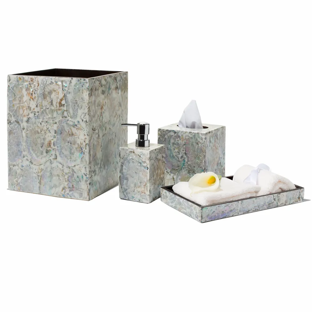 Bathroom storage - Mother of Pearl-Natural Soap Dispenser - LADORADA