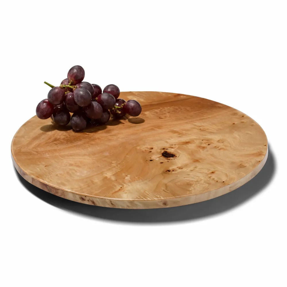 Trays - Burl Veneer Revolving Tray - LADORADA