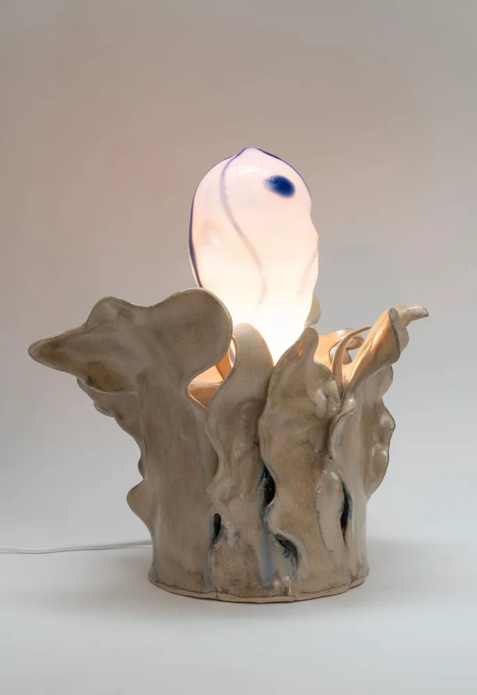 Table lamps - Ceramic and blown glass light - LUCIE SOTTY