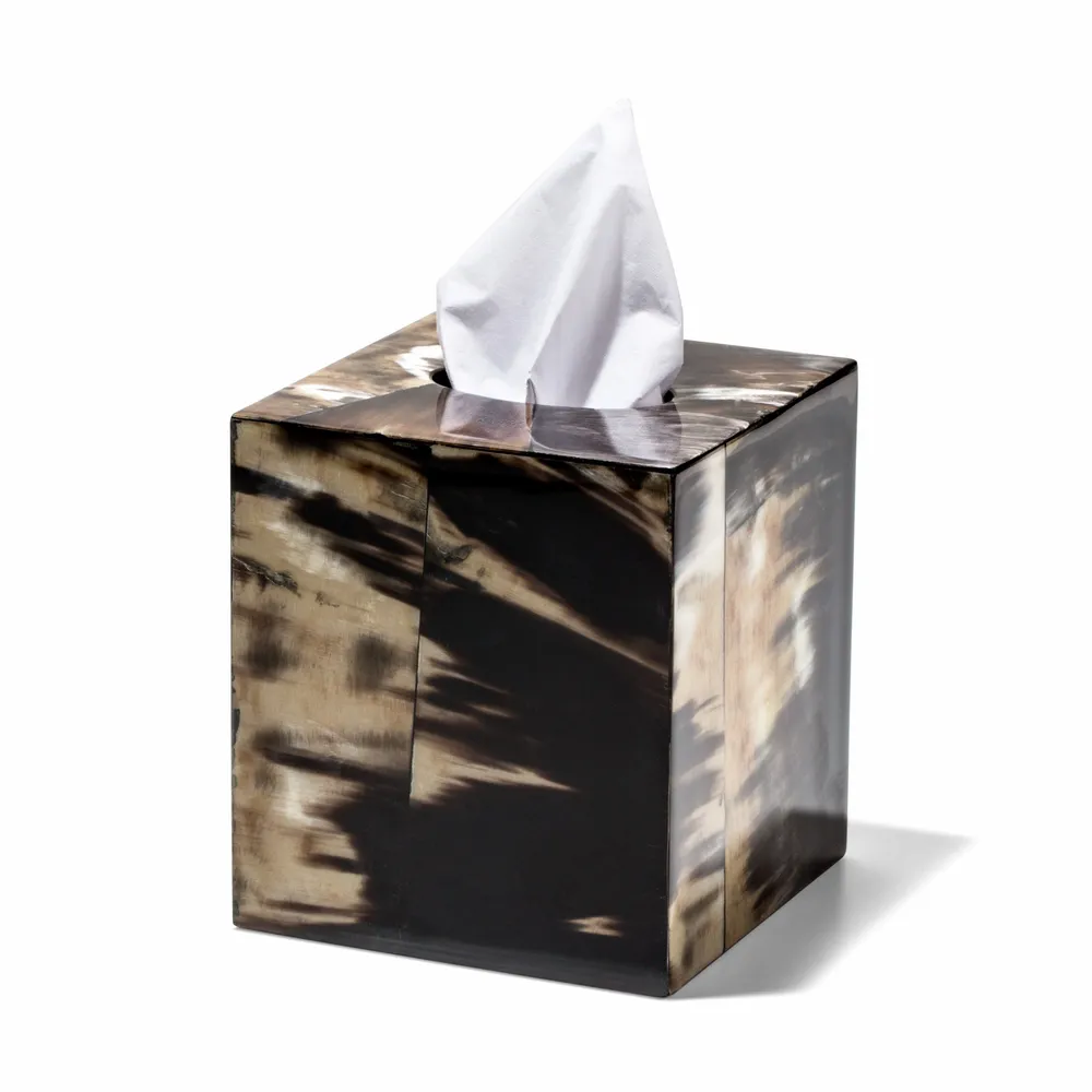 Bathroom storage - Horn Veneer Tissue Box - LADORADA