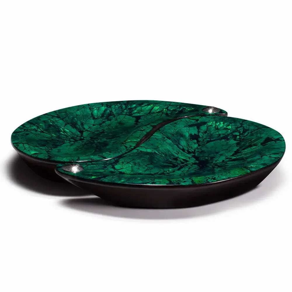 Decorative objects - Mother of Pearl Green Yin-Yang Set - LADORADA