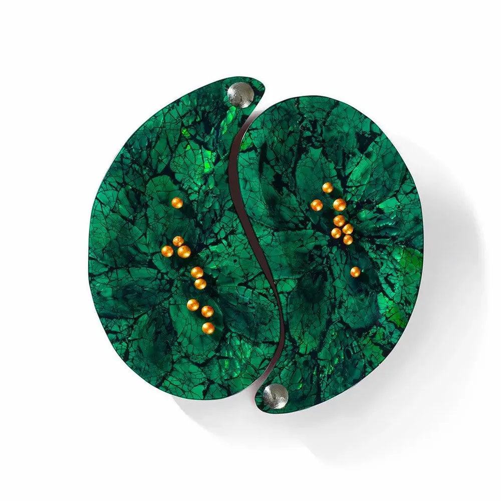 Decorative objects - Mother of Pearl Green Yin-Yang Set - LADORADA