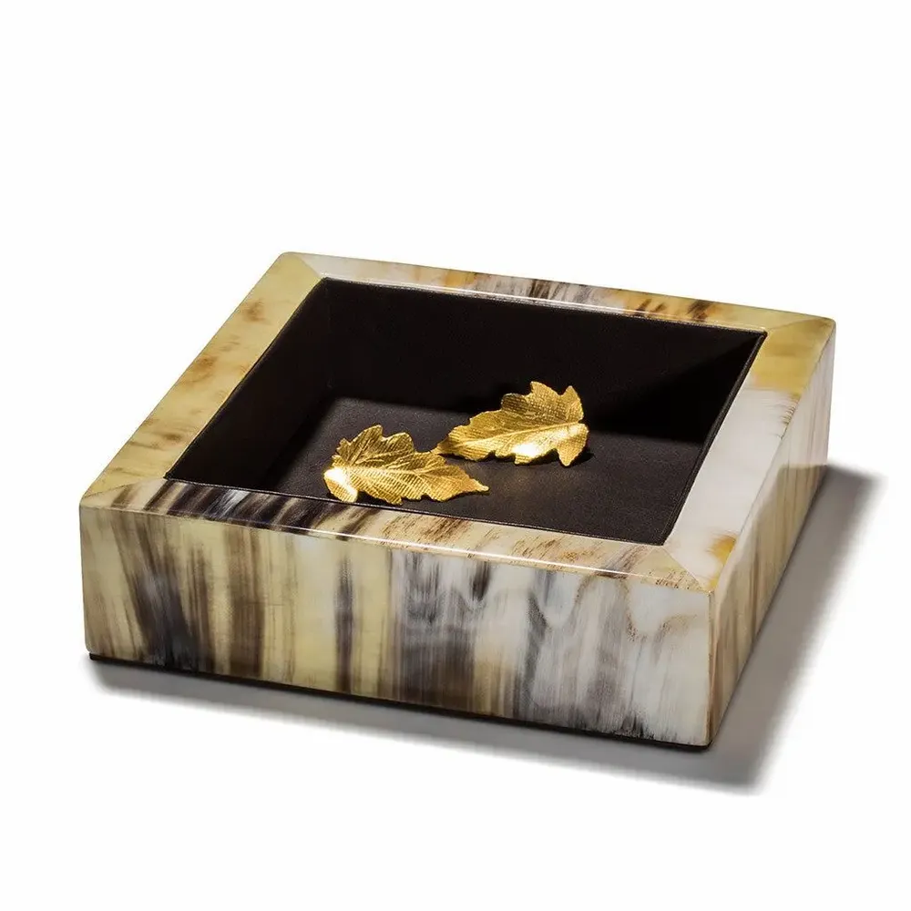 Objets de décoration - Petit valet de chambre avec garniture en cuir marron - LADORADA